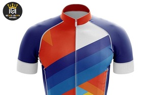 Maillot de cyclisme de couleur bleue de haute qualité pour hommes Service Oem tendance maillot de cyclisme respirant sur mesure pour hommes - Product Image 6