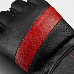 Guantes de MMA de Cuero Personalizados de Alta Calidad, Transpirables, Ligeros, de Medio Dedo, con Cierre de Gancho y Bucle, Antideslizantes y Ajustables - Product Image 5