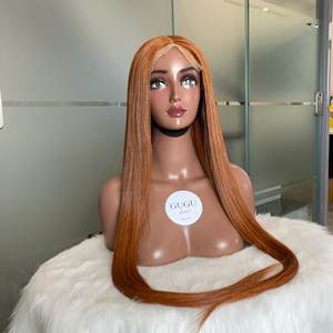 Peluca con cierre de encaje 5x5 al por mayor con color degradado 30 pulgadas de pelo humano virgen recto de hueso materia prima para mujeres - Product Image 1