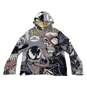 Sweat à capuche unisexe en polaire unie, service OEM ODM, 100% coton, pull avec logo brodé/patch personnalisé, haute qualité pour l'hiver - Product Image 5