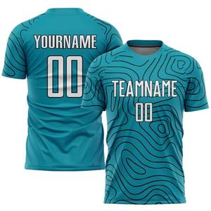 Camiseta de fútbol de estilo vintage de verano de manga corta impresa en 3D con nombre personalizado y logotipo del equipo para hombre nueva camiseta personalizada - Product Image 2