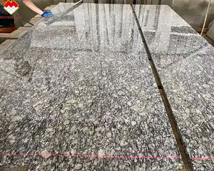Granite <span class=keywords><strong>blanc</strong></span> poli miroir effet vague de mer, motif floral personnalisé, pour comptoirs de cuisine, escaliers et pavés - Product Image 1