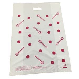 Vente en gros de sacs en poly à gousset imprimés avec logo personnalisé sacs à provisions en plastique à poignée découpée pour promotion de supermarché quantité minimale de commande de 1 tonne - Product Image 1