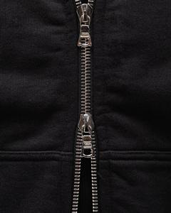 Men's Custom Logo Embroidered Solid Pattern Cotton Adult Hoodie Long Sleeve Double Zipper-Factory <b>Direct</b> Supply - Product Image 5