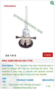 <b>Ring</b> <b>Sizer</b> Revolving Type GS 1313 for Jewelry Tools-Jewellery Tools - Product Image 2