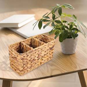 Mimbre tejido a mano, bambú, hierba marina, cesta de hierba marina, caja de baratija, caja de cuchara - Product Image 2