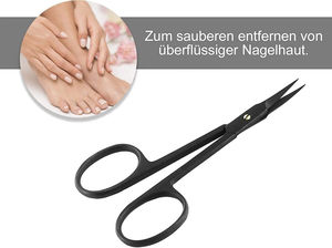 Ciseaux à ongles professionnels Sharp Premium Black Plasma, acier inoxydable, lame courbée, légers, réutilisables, durables, pour manucure et cuticules - Product Image 4