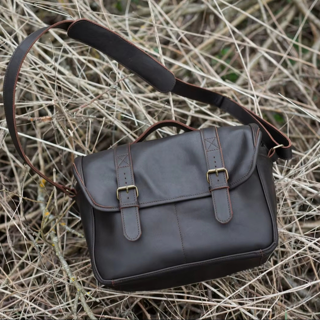 Leather Camera Bag Personalised DSLR Satchel Vintage Shoulder Travel Unisex LCG-0044