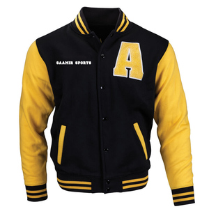 Chaqueta negra sólida con letras de invierno de alta calidad, sensación cómoda, lana con logotipo personalizado, OEM personalizado, resistente al agua y al viento - Product Image 4