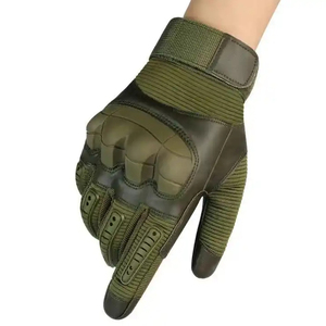 Gants de tir tactiques en cuir véritable avec protection carbone pour le cyclisme et la chasse, compatibles écrans tactiles, vente en gros - Product Image 2
