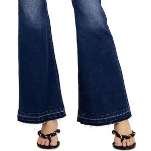 Pantalones Vaqueros de Mujer de Último Diseño a Precio Razonable para Venta en Línea, Pantalones Vaqueros de Mujer de Color Sólido con Múltiples Bolsillos - Product Image 4