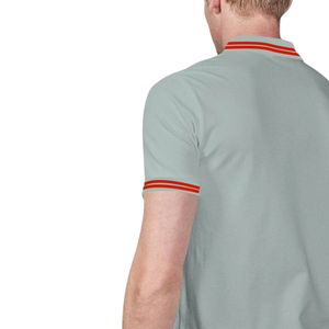 Camisa Polo Elegante con Cuello a Rayas Rojas para Hombre, Estilo Casual, Corte Ajustado, Cómoda, Moda de Verano, Camisas Polo al por Mayor - Product Image 6