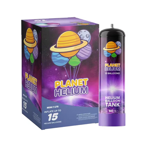 Planeta de helio hecho en Europa 1L Mini cilindros de gas de helio de acero desechables 166,6 BAR Estándar de calidad de alta presión en todo el mundo - Product Image 1