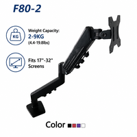 Soporte de Monitor Ajustable para Escritorio, Serie F80-2, Soporte de Pantalla Montado en Escritorio con Gestión Inteligente de Cables