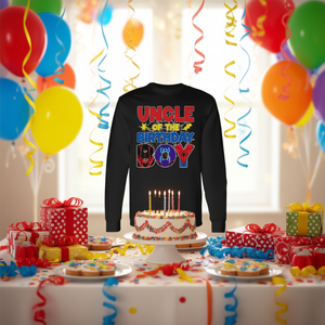 T-shirt a maniche lunghe coordinata per la famiglia a tema ragno, per zio e bambino di compleanno, personalizzabile per promozioni - Product Image 3