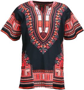 CRAFTSHUB เสื้อเชิ้ตพิมพ์ลายแอฟริกันดาชิกิ คุณภาพส่งออก ขายส่ง เกรดพรีเมียม ผ้าฝ้าย 100% ระบายอากาศได้ดี น้ำหนักเบา ทรงปกติ - Product Image 1