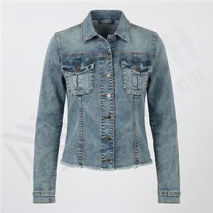 Veste en jean brut confortable pour femmes, doublure en coton, couche intérieure chaude, boutons sur le devant, toucher doux et confortable, mode streetwear d'hiver, manteau élégant - Product Image 1
