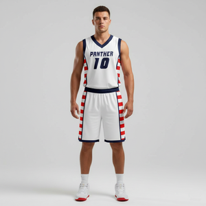 Conjunto de Uniforme de Baloncesto de Verano con Impresión Personalizada para Equipos de Liga |   Pantalones Cortos Deportivos Transpirables de Secado Rápido, Proveedor Mayorista OEM ODM - Product Image 1