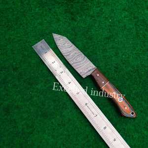 มีดเชฟ9นิ้วจากเหล็กดามัสกัส356ชั้นทำด้วยมือด้ามไม้ pakka มีดทำครัวสั่งทำคุณภาพสูง - Product Image 6