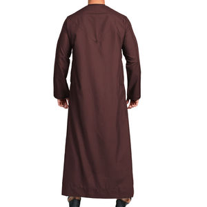 Vêtements pour hommes musulmans, robe à manches longues, thobe saoudien, jubba, homme, islamique, bloc de couleurs, designs personnalisés, thobe brodé, jubba - Product Image 3