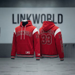 เสื้อฮู้ดโอเวอร์ไซส์คุณภาพดีเยี่ยม ผ้าฟลีซคอตตอน 100% สำหรับฤดูหนาว พร้อมลายพิมพ์ซิลค์สกรีน บริการ OEM แบบซักแล้ว - Product Image 1