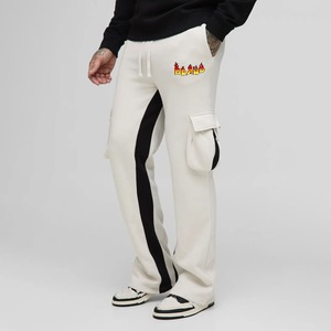 2025 haute qualité automne hiver tenue décontracté hommes pantalons personnalisés lavés Baggy bas 100% coton street wear homme pantalons de survêtement - Product Image 1