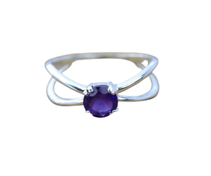 Women's 925 Sterling Silver Boho Style <b>Amethyst</b> Gemstone Engagement Wedding <b>Ring</b> Trendy Handmade Gift - Product Image 1