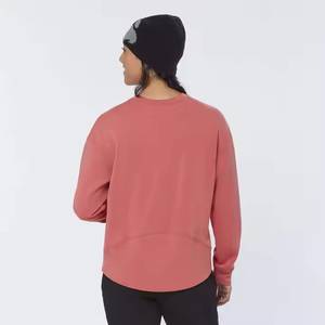 Sweat-shirt à col rond 100% coton unisexe décontracté à capuche coupe ample pour l'hiver Logo imprimé sur le devant - Product Image 3