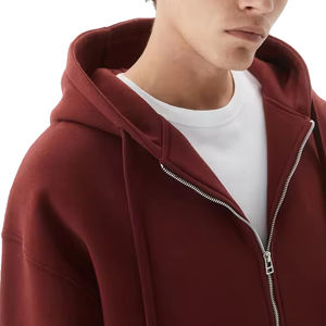 เสื้อฮู้ดซิปหนาผ้าฟลีซคอตตอนผสม แต่งโลโก้แบบทำเก่า สไตล์วินเทจ กันน้ำ ใส่ได้ทั้งชายและหญิง สำหรับฤดูหนาว - Product Image 2