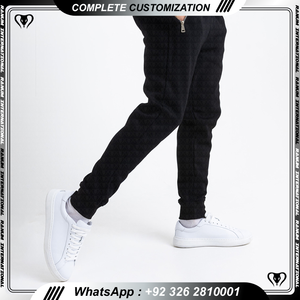 Ensembles de survêtements de sport de jogging pour hommes personnalisés de haute qualité 100% survêtements d'entraînement unis en coton avec impression d'été - Product Image 3