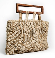 Tas Selempang Tali Jute Buatan Tangan Berkualitas Tinggi 2024 Wanita Rajutan Makrame Pantai Mewah Fashion Warna/Ukuran Dapat Disesuaikan Semua Musim