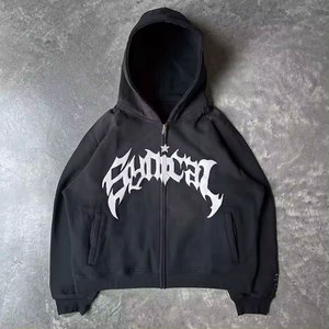 เสื้อฮู้ดดี้ปักลายสไตล์วินเทจ ผ้าฝ้าย 100% ขายดี สำหรับฤดูใบไม้ร่วง รับออกแบบตามสั่ง บริการ OEM จากโรงงานโดยตรง - Product Image 4