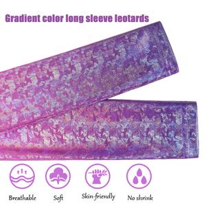 Mayorista Personalizado Sublimación Rítmica Cheerleading Leotardos Manga Larga Gimnasta Desgaste Diamantes de imitación Falda Spandex Largo - Product Image 4