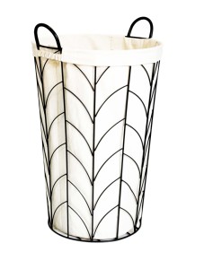 Panier à linge en métal Panier à linge en fil avec roues verrouillables, doublure détachable Panier à linge sale Sortege - Product Image 4