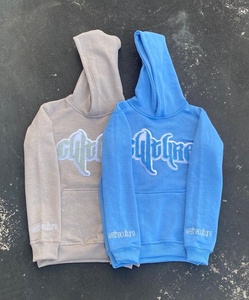 Venta al por mayor de fabricación de logotipo personalizado Chenille bordado suéter con capucha pulóver de gran tamaño Unisex Chenille bordado Sudadera con capucha - Product Image 2