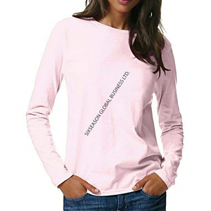 Camiseta de Mujer Elegante con Cuello Redondo y Manga Larga de Algodón, Diseño Casual de Invierno a Cuadros, Ecológica, Comprimida, Calidad Premium 210g - Product Image 5