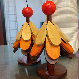 Handmade Wooden Tree <b>Coaster</b> from Vietnam Using Natural Wood Grain Material for <b>Drinks</b> Placement Simple Home Decor - Product Image 1