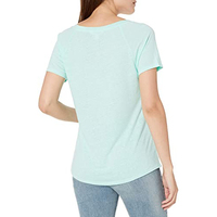 T-shirt décontracté pour femme à col rond imprimé avec un motif personnalisé, durable, écologique, respirant, séchage rapide, confortable, manches courtes, 220g