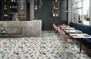 Carreaux de céramique au design terrazzo coloré 600x1200mm, revêtement mural décoratif pour l'intérieur, idéal pour la décoration d'hôtels et de villas. - Product Image 5