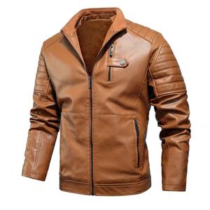 Winter <b>Mens</b> <b>Leather</b> Jacket High-quality Fashion Wool Thickened Warm Slim Fitting Biker Coat <b>Men</b> Clothing Jacket for <b>Men</b> - Product Image 2