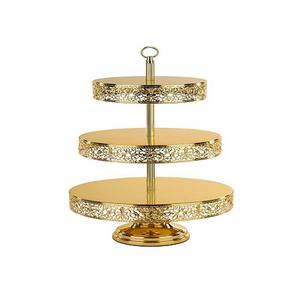 Plateau à dessert en métal à 3 étages, design fantastique, taille personnalisée, forme ronde, plateau à dessert par Home Arts - Product Image 2