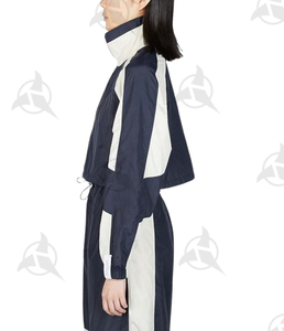 Ensemble de survêtement léger coupe-vent pour femmes, sweat à capuche court en nylon zippé et jogger pour femmes, OEM à des prix bon marché - Product Image 3