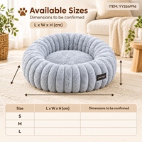 Lit pour chien et chat Yangyangpet, solide, luxueux, moderne, toutes saisons, amovible, lavable, en mousse pelucheuse, confortable, petit modèle
