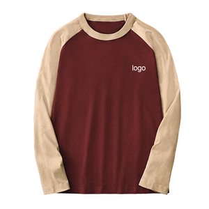 Raglan Long Sleeve Custom Blank T Shirts Men Custom <b>logo</b> Men Custom Raglan t Shirts Long Sleeve Solid Color Dyed Men's T shirts - Product Image 6