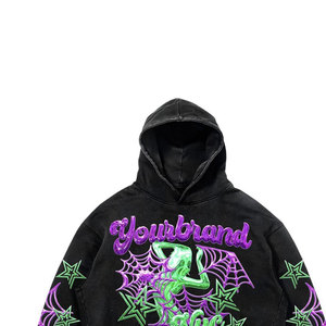 Sudadera con capucha con estampado de diamantes de imitación DTF DTG única personalizada para hombres, ropa de calle de gran tamaño, Jersey, sudadera de moda - Product Image 4