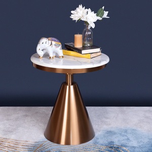 Aluminium Casted Modern Design Frame Side <b>Table</b> <b>Marble</b> Top Hotel Room Decorative Furniture High Quality Low Prices - Product Image 1