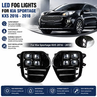 2 pièces Feux antibrouillard pour Kia Sportage KX5 2016 2017 2018 Phares LED avant Pare-chocs DRL Éclairage de brouillard étanche Accessoires auto
