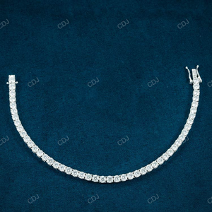 4mm 7.5Inch <b>Tennis</b> <b>Bracelet</b> 925 Sterling Silver Brilliant Moissanite Diamonds Dainty Silver <b>Tennis</b> Chain <b>Bracelet</b> <b>For</b> <b>Men</b> Women - Product Image 1