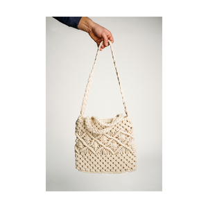 Dernière collection de sacs en coton faits main en macramé pour femmes fermeture à glissière pour plage voyage shopping cosmétiques à un bon prix - Product Image 1