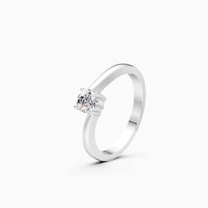Anillo Solitario de Diamante Cultivado en Laboratorio Promise de 0.38 Ct, Corte Redondo, para Uso Diario, en Oro Amarillo, Blanco y Rosa de 9K - Product Image 2